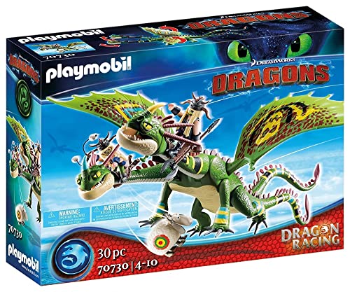 プレイモービル ブロック 組み立て Playmobil Dragon Racing: Ruffnut and Tuffnut with Barf and Bel