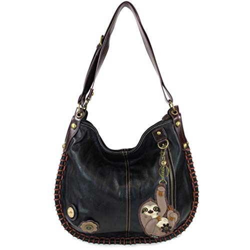 chala バッグ パッチ CHALA Handbag Charming Black Cross-body or Shoulder Convertible Large Tote Bag - BLA