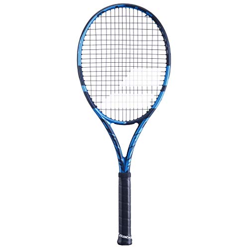テニス ラケット 輸入 Babolat Pure Drive + Tennis Racquet - Strung with 16g White Babolat Syn Gut at M