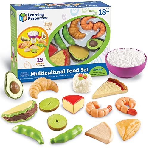 知育玩具 パズル ブロック Learning Resources New Sprouts Multicultural Play Food Set - 15 Pieces, Ag