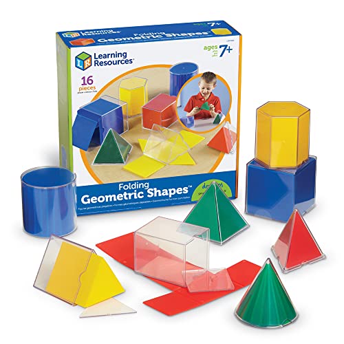知育玩具 パズル ブロック Learning Resources Folding Geometric Shapes - 16 Pieces, Ages 7+ Geometry