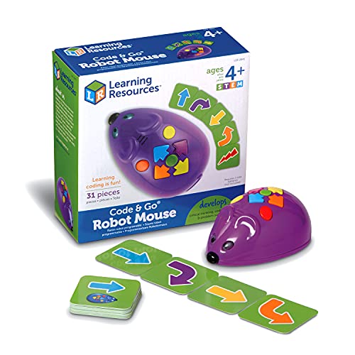 知育玩具 パズル ブロック Learning Resources Code & Go Robot Mouse - 31 Pieces, Ages 4+, Coding STEM