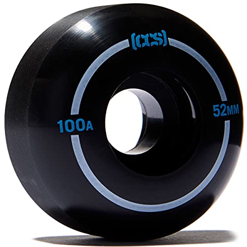ウィール タイヤ スケボー [CCS] Skateboard Wheels - 52mm, 53mm, 54mm, 56mm - 100A (Black, 52mm)
