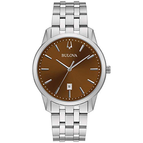 腕時計 ブローバ メンズ Bulova Men's Classic Sutton 3-Hand Calendar Date Quartz Watch, 40mm