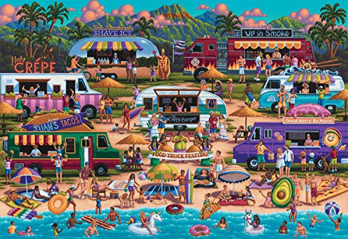 ジグソーパズル 海外製 アメリカ Hawaiian Food Truck Festival - 2000 Piece Jigsaw Puzzle for Adult