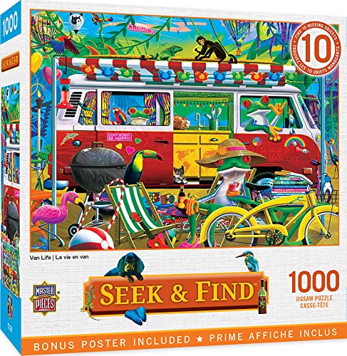 ジグソーパズル 海外製 アメリカ MasterPieces 1000 Piece Seek & Find Jigsaw Puzzle for Adults, Fam