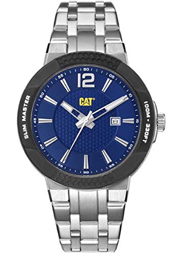 腕時計 キャタピラー メンズ CAT Shock Slim Blue Dial 43.5 mm Stainless Steel Strap Men's Watch SH14