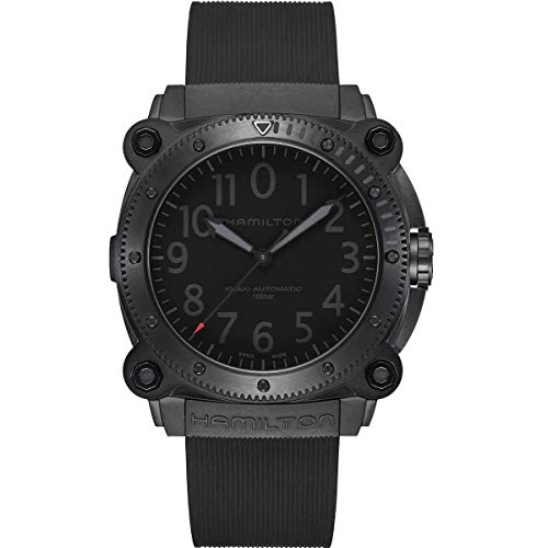 腕時計 ハミルトン メンズ Hamilton Khaki Navy Automatic Black Dial Men's Watch H78505332