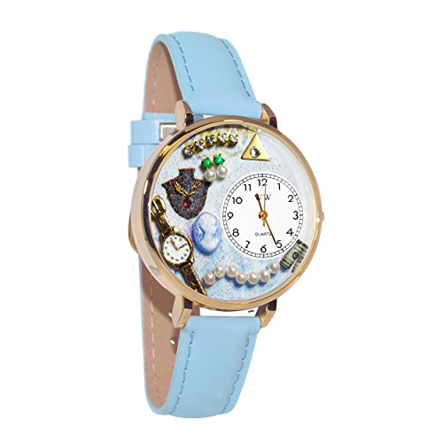 腕時計 気まぐれなかわいい プレゼント Whimsical Gifts Jewelry Lover Pearls Blue Watch in Gold