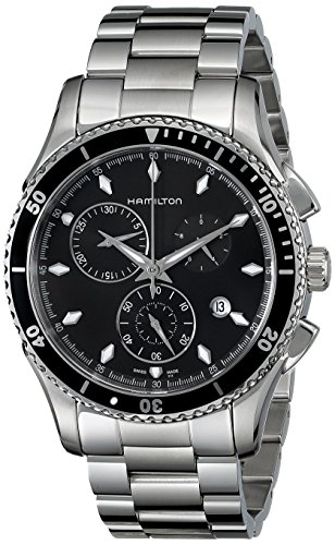 腕時計 ハミルトン メンズ Hamilton Men's H37512131 Jazzmaster Seaview Black Chronograph Dial Watch