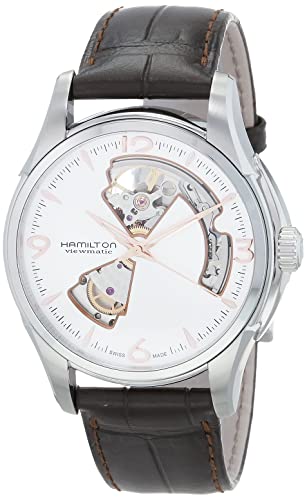 腕時計 ハミルトン メンズ Hamilton Watch Jazzmaster Open Heart Auto 40mm Case, Silver Dial, Leather