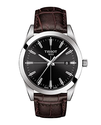 腕時計 ティソ メンズ Tissot mens Gentleman Stainless Steel Dress Watch Brown T1274101605101