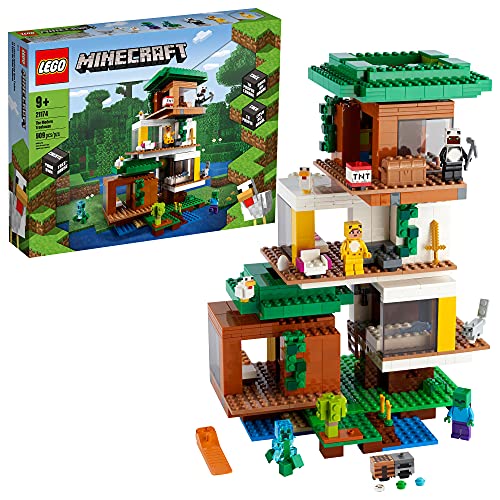 レゴ マインクラフト LEGO Minecraft The Modern Treehouse 21174 Giant Treehouse Building Kit Playset; F