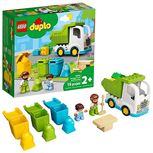 レゴ LEGO DUPLO Town Garbage Truck and Recycling 10945 Educational Building Toy; Recycling Truck for Toddler