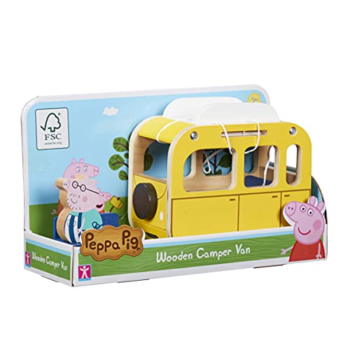 Peppa Pig ペッパピッグ アメリカ直輸入 Peppa Pig Wooden Campervan, Push Along Vehicle, Imaginative