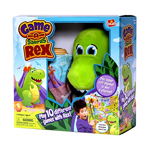 ボードゲーム 英語 アメリカ Game-A-Saurus Rex - Play 10 Different Games with Plush Dinosaur - Store