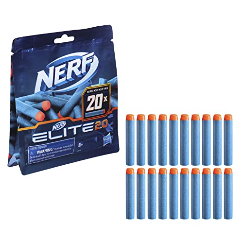 ナーフ アメリカ 直輸入 NERF Elite 2.0 20-Dart Refill Pack, 20 Official Nerf Elite 2.0 Foam Darts, Co