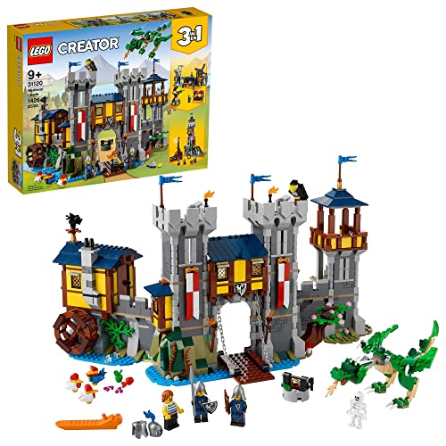 レゴ クリエイター LEGO Creator 3 in 1 Medieval Castle Toy, Transforms from Castle to Tower to Marketpl