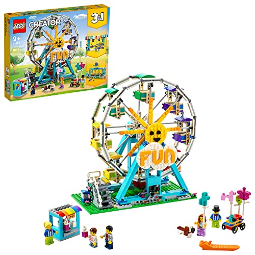 レゴ クリエイター LEGO Creator 3in1 Ferris Wheel 31119 Building Kit with Rebuildable Toy Bumper Cars,