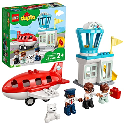 レゴ デュプロ LEGO DUPLO Town Airplane & Airport 10961 Building Toy; Imaginative Playset for Kids; Great