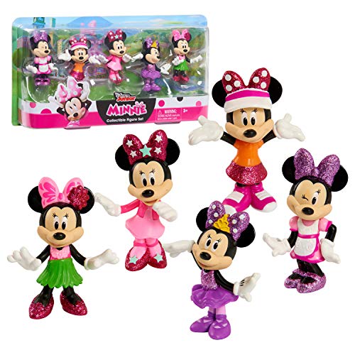 ディズニープリンセス Disney Junior Minnie Mouse 3-inch Collectible Figure Set, 5 Piece Set, Official