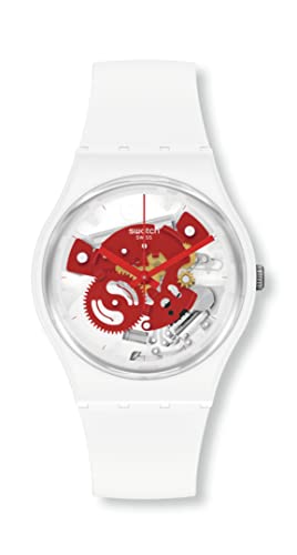 腕時計 スウォッチ メンズ Swatch TIME TO RED SMALL Unisex Watch (Model: SO31W104)