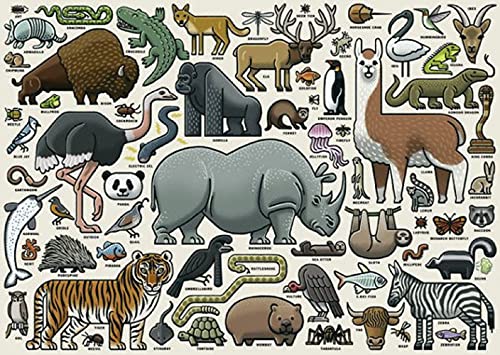 ジグソーパズル 海外製 アメリカ Ravensburger Wild Animals 1000pc Jigsaw Puzzle
