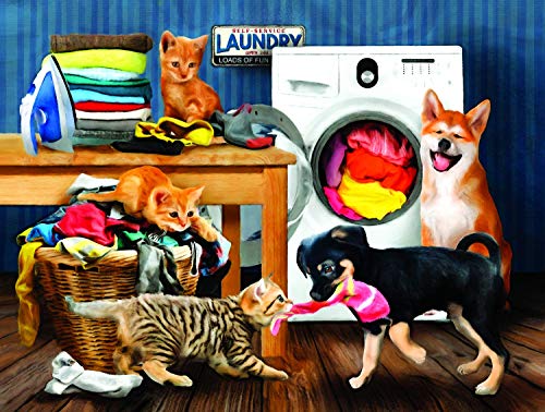 ジグソーパズル 海外製 アメリカ SUNSOUT INC - Laundry Room Laughs - 300 pc Jigsaw Puzzle by Artis