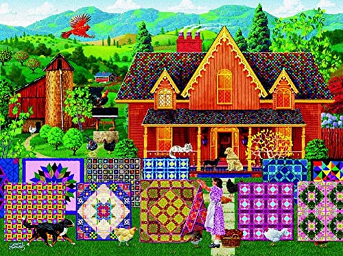 ジグソーパズル 海外製 アメリカ SUNSOUT INC - Morning Day Quilt - 1000 pc Jigsaw Puzzle by Artist