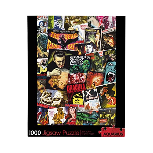 ジグソーパズル 海外製 アメリカ AQUARIUS Hammer Classic Horror Movies Collage (1000 Piece Jigsaw