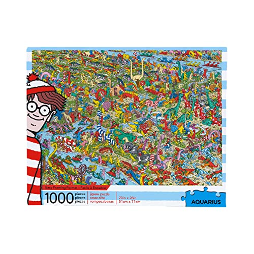 ジグソーパズル 海外製 アメリカ AQUARIUS Where's Waldo Dinosaurs (1000 Piece Jigsaw Puzzle) - Off