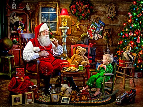 ジグソーパズル 海外製 アメリカ Vermont Christmas Company Santa's Visit Jigsaw Puzzle 550 Piece