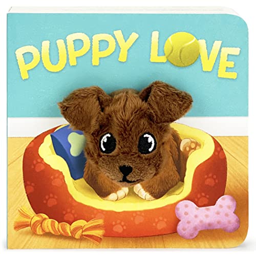 海外製絵本 知育 英語 Puppy Love Finger Puppet Board Book for Little Dog Lovers, Ages 1-4 (Children's