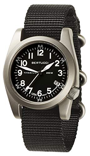 腕時計 ベルトゥッチ メンズ Bertucci A-11t Americana - Black - Black Nylon - W/ Sapphire