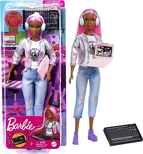 バービー バービー人形 Barbie Career of The Year Music Producer Doll (12-in), Colorful Pink Hair, Tre