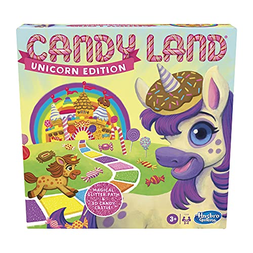 ボードゲーム 英語 アメリカ Hasbro Gaming Candy Land Unicorn Edition Preschool Game, Perfect Easter