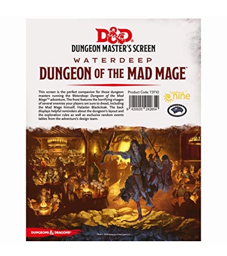 ボードゲーム 英語 アメリカ Gale Force Nine Dungeon of The Mad Mage - DM Screen, Multicolor (GFN737