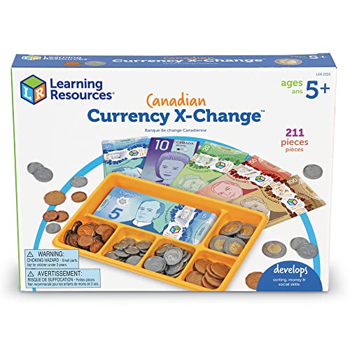 ボードゲーム 英語 アメリカ Learning Resources Canadian Currency-X-Change, Pretend Play Money for K