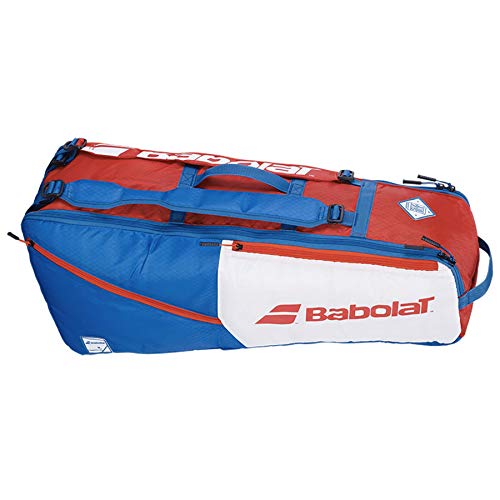 テニス バッグ ラケットバッグ Babolat EVO Racquet Holder X 6 Tennis Bag (White/Blue/Red)