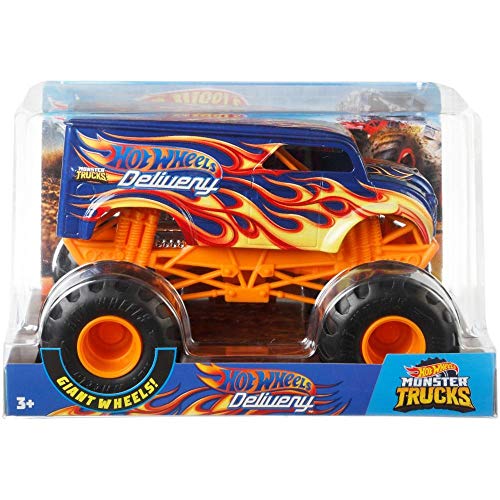 ホットウィール マテル ミニカー Hot Wheels Monster Trucks Dairy Delivery Toy Vehicle, Multicolor