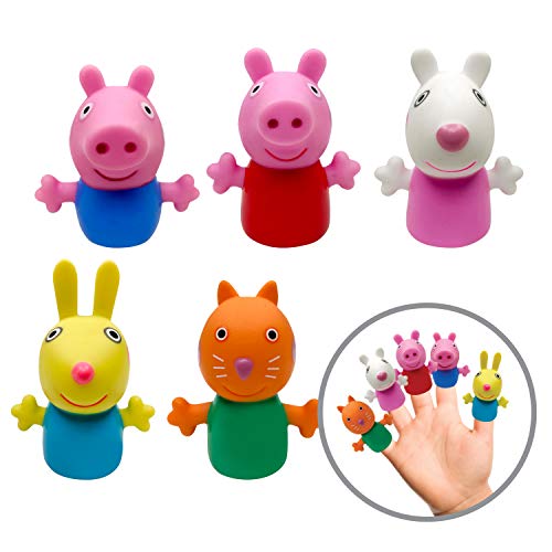 Peppa Pig ペッパピッグ アメリカ直輸入 Peppa Pig Finger Puppets, 5 Pc. - Party Favors, Educational