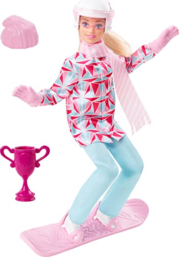 バービー バービー人形 Barbie Winter Sports Snowboarder Blonde Doll (12 inches) with Jacket, Pants, S
