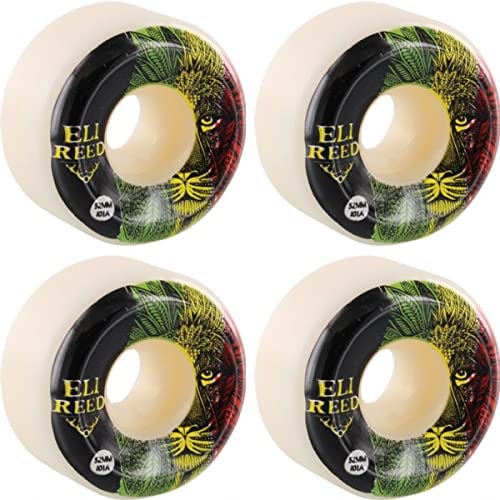 ウィール タイヤ スケボー Satori Movement Eli Reed Lion Stripe White Skateboard Wheels - 52mm 101a (