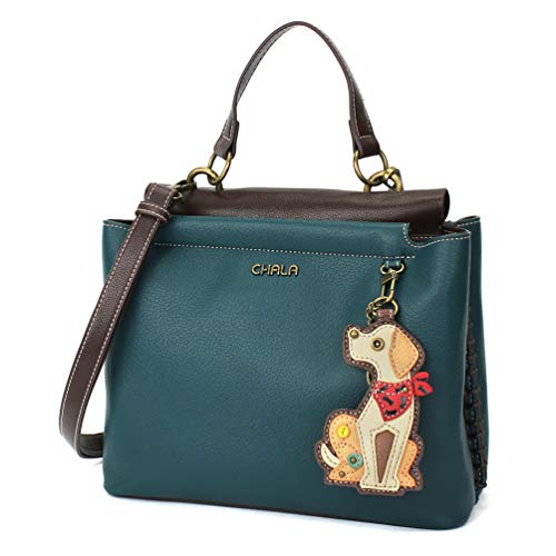 chala バッグ パッチ CHALA Charming Satchel with Adjustable Strap - Yellow Lab - Turquoise