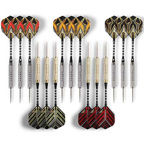海外輸入品 ダーツ CC-EXQUISITE 12 Premium Darts, Steel Tip Darts Set, 12 X 20/22g Stell Tip Darts, Ext