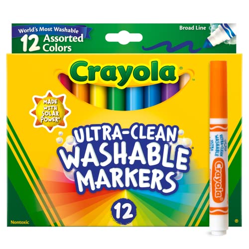 クレヨラ アメリカ 海外輸入 Crayola Broad Line Markers (12 Count), Washable Markers for Kids, Assor
