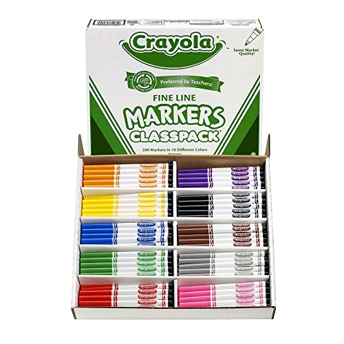 クレヨラ アメリカ 海外輸入 Crayola Fine Line Markers For Kids, Back to School Supplies For Teacher