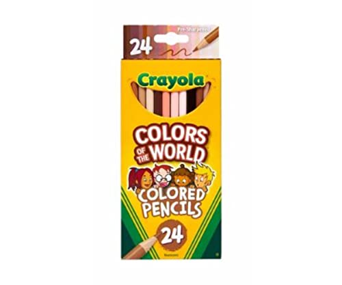 クレヨラ アメリカ 海外輸入 Crayola Colored Pencils 24 Pack, Colors of the World, Skin Tone Colored