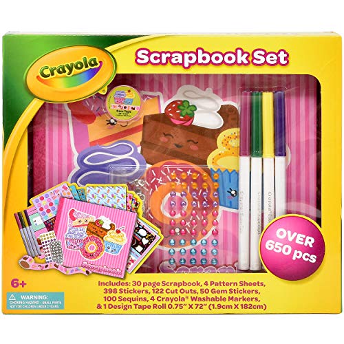 クレヨラ アメリカ 海外輸入 Crayola Scrapbook Activity Craft Kit, Mess Free Journal Set for Kids, D