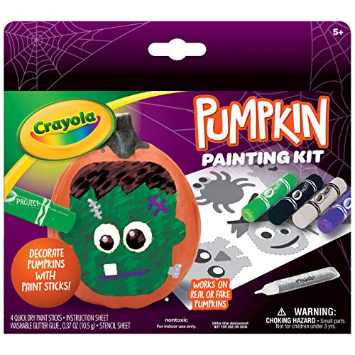クレヨラ アメリカ 海外輸入 Crayola No Carve Pumpkin Decorating Kit with Paint Sticks, Less Mess Pa